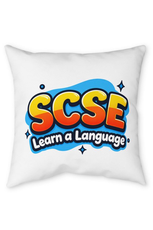 SCSE Learn a Language Poly Twill Pillowcase