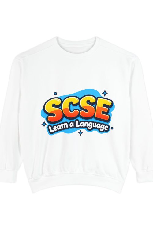 SCSE Learn a Language Garment-Dyed Sweatshirt