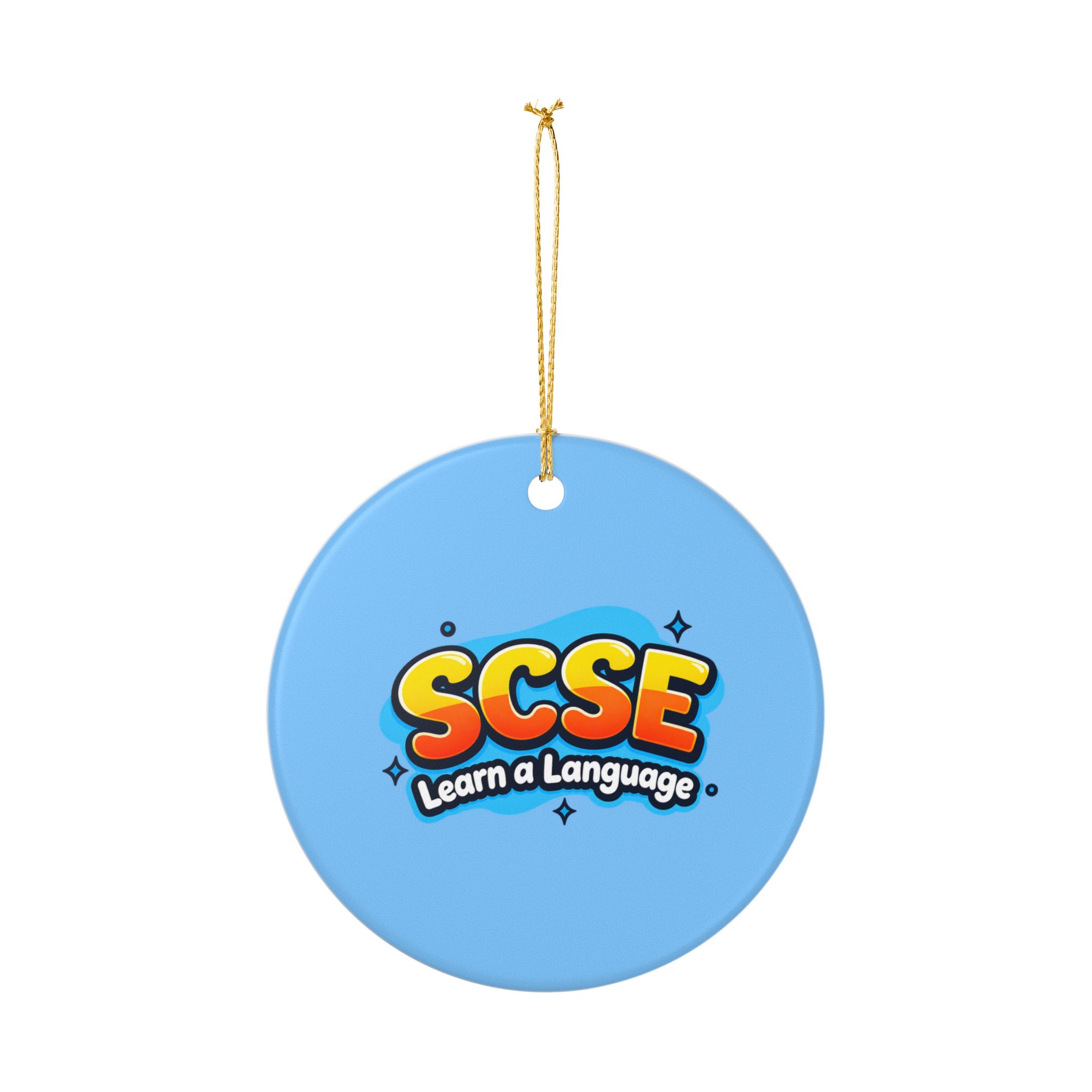 SCSE Learn a Language Heart Ornament - Image 23